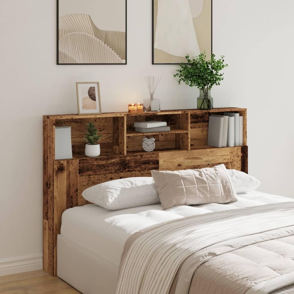 856870 Testiera con Contenitore Legno 160x19x103,5 cm in Truciolato Testata in Legno,Testata Letto Matrimoniale Muebles Dormitorio Spalliera Letto Testiere per Letto Matrimoniale