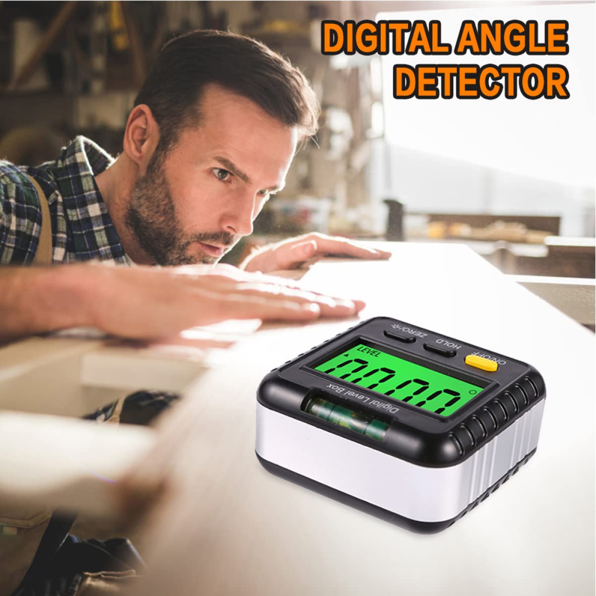 TEHAUX 3pezzi Digitale Con Bolla Per Misurazione Angolare Strumento Portatile Per Carpentiere e Muratore Alta Precisione Funzione Di Misurazione Relativa Assoluta Spegnimento Automatico
