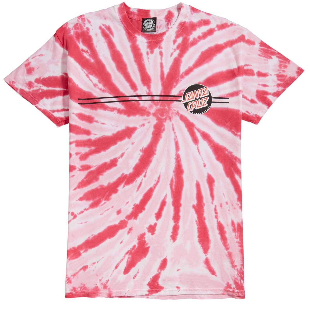 Santa Cruz Skateboards Men's Other Dot S/S Shirts - Medium Twist Red/Black/Red