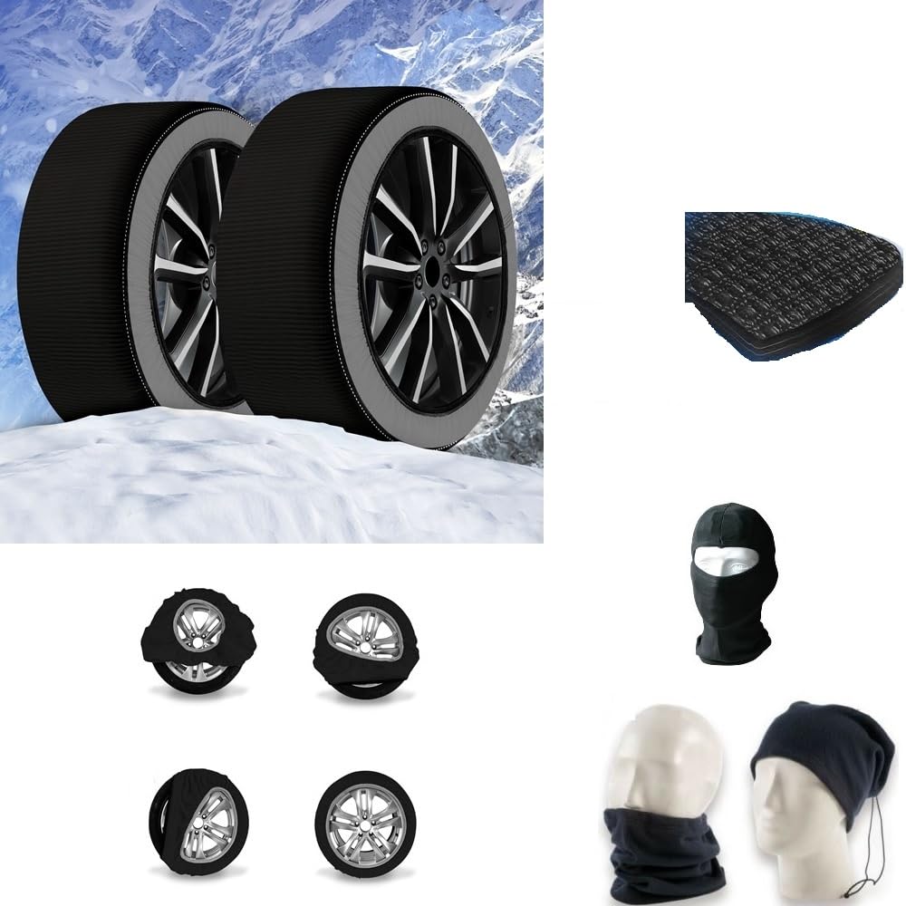 pour LA Voiture,SUV,4X4, avec PNEUS 195/60 R18 Cercle 18 Mesure L Chaussettes À Neige APPROUVÉES Paire DE Chaussettes À Neige Glace en Tissu ANTIDÉRAPANT pour Roues sur SECTEURS DE Route Mixte