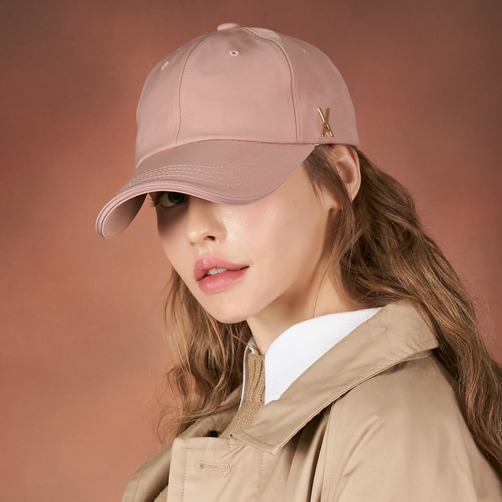 Amazon | [VARZAR] Gold stud over fit ball cap Pink | 帽子 通販