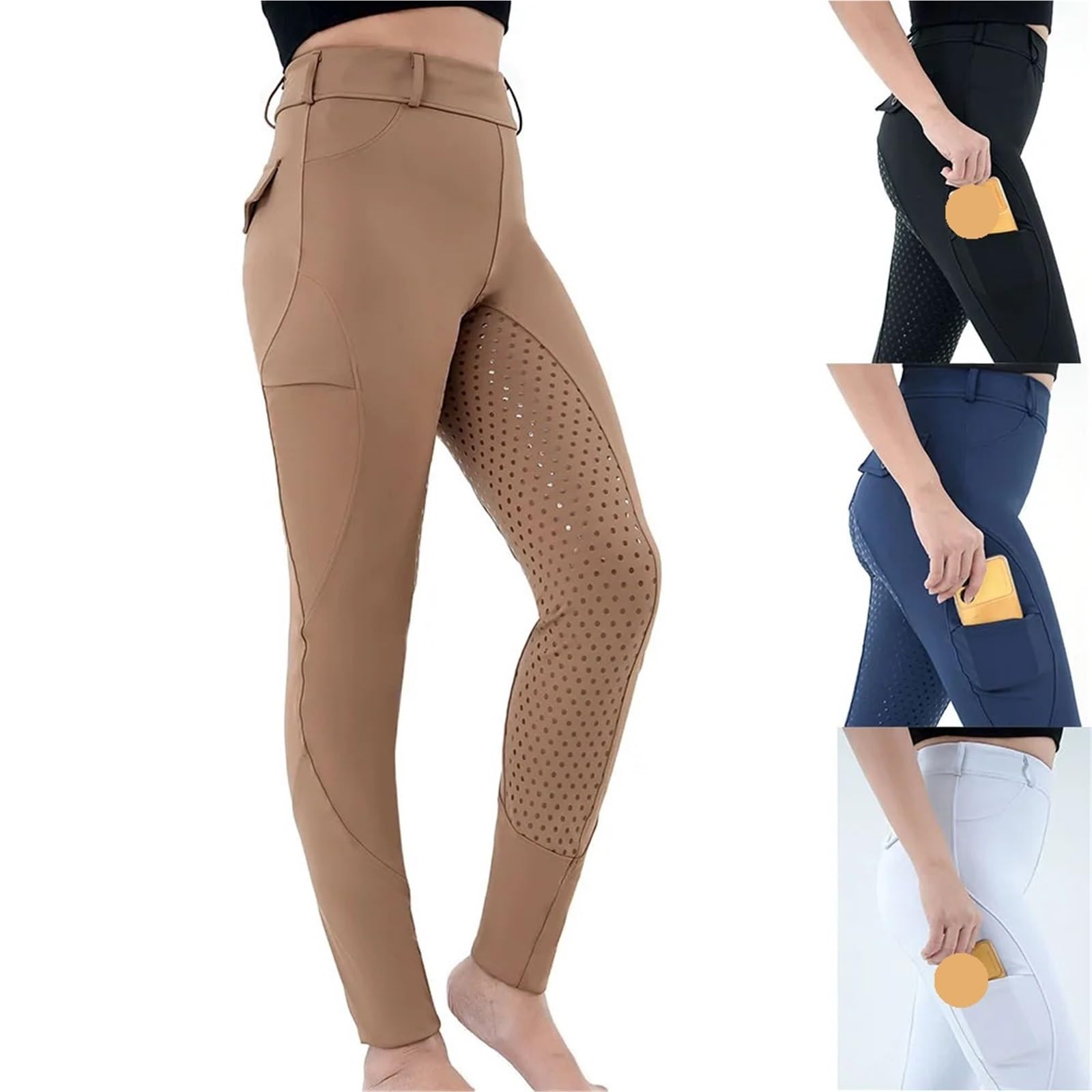 Pantalones Montar a Caballo Mujer Pantalones de equitación for Mujer, Mallas Entrenamiento Ecuestre, Ropa Deportiva for Exteriores(Black,M)