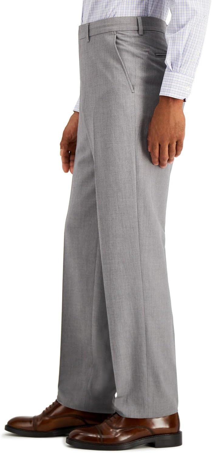 Nautica Mens Modern fit 2 Piece Suit 44 R / 38 Waist Light Grey Solid Stretch