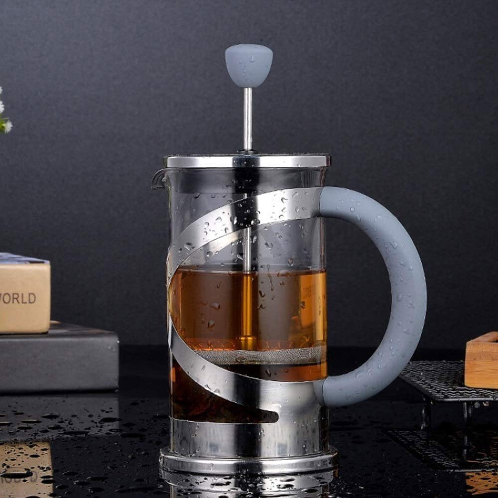 French Press CoffeeFeer, Sistema de filtración de Prensa de café de Acero Inoxidable y borosilicato, fácil de Limpiar para Restaurante, hogar (Size : 1000ML)