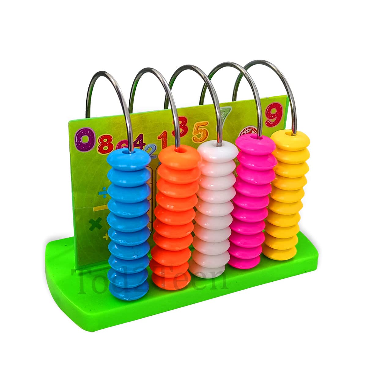 Tod2Teen 5 Colour Junior Abacus Toy for Kids | Learn Counting, Add & Subtract, Plus and Minus with Beads | Math Learning & Shelf Caclulation | Preschooler Educational Toy for Children | Multicolor