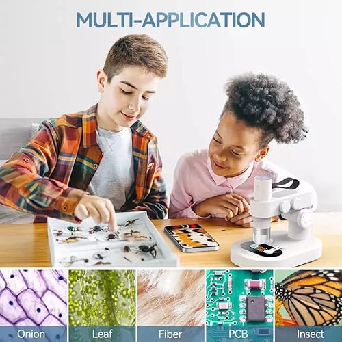 Beaverlab Wireless Wifi Digital Lab Microscopes, 8-Color Backlight Dyeing With Slides And Stage, Real 400X Hd Magnification, Gift For Children, Compatible With Iphone Ipad Android Windows Mac #TOP4