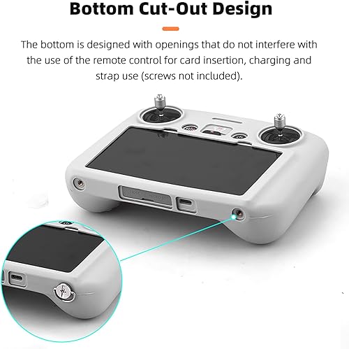 Miniatura 3 de Funda de silicona compatible con DJI Mini 3 Pro RC Accesorios de control remoto a prueba de caídas antideslizante RC cubierta protectora (rojo)