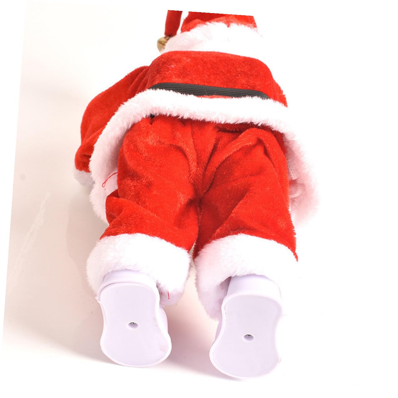 Papá Noel Eléctrico Rojo Juguete Navideño para Adorno Navideño de Plástico y Tela Decoración de Navidad sin Batería Obsequio Festivo para Hogar y Fiesta