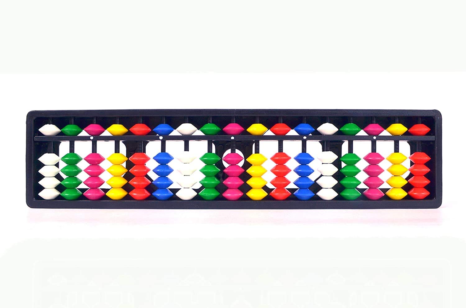 Abacus Math Learning Kit for Kids Multicolor 17 Rod White Beads- Set of 1