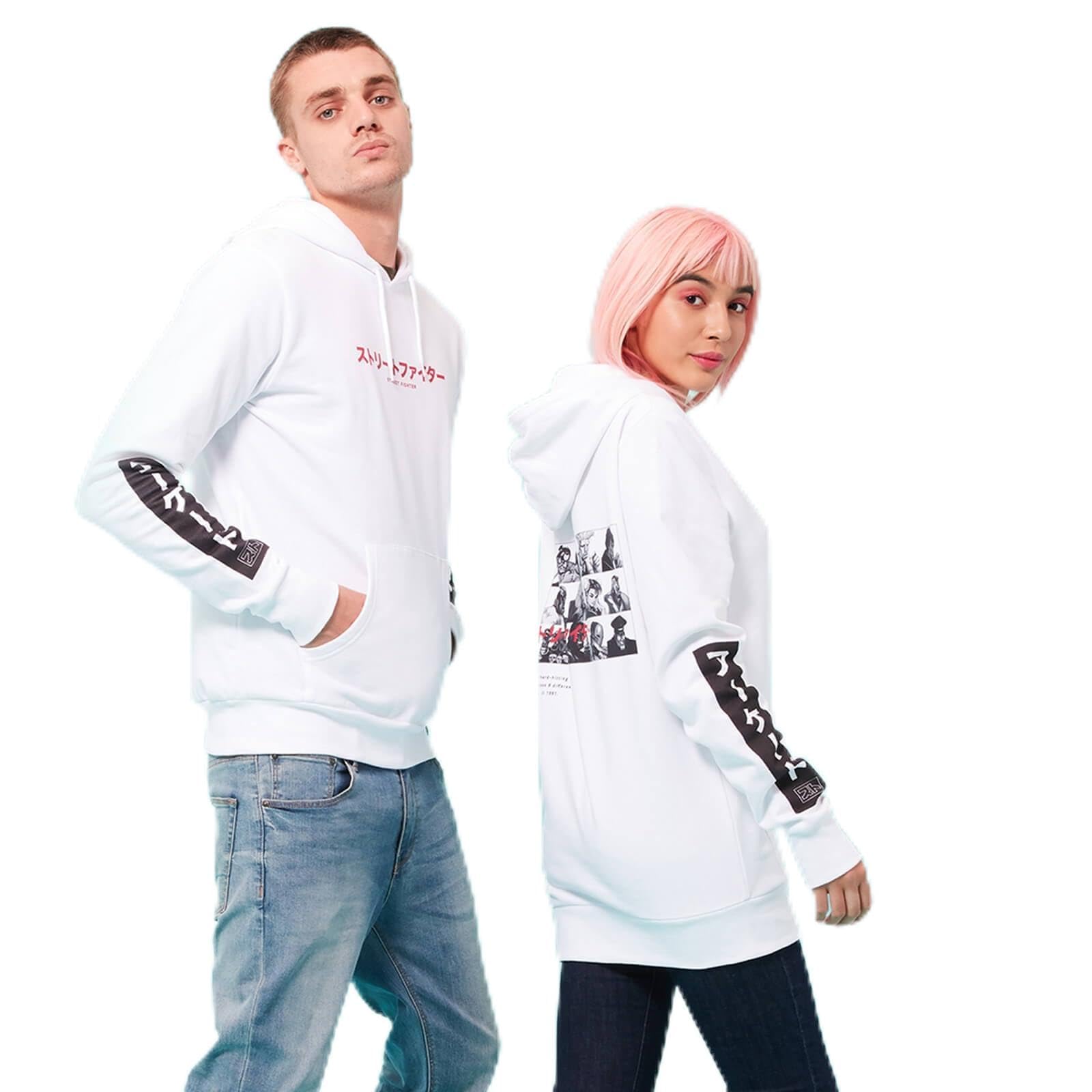 Zavvi Official Street Fighter Adults Hoodie Arcade Line Up White - S