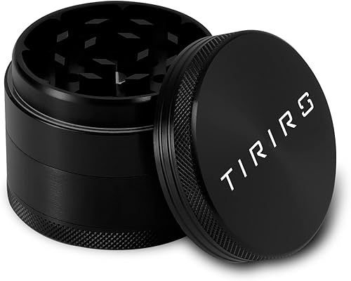 Miniatura 2 de TIRIRS Molinillo de aluminio de 2 pulgadas, color negro.