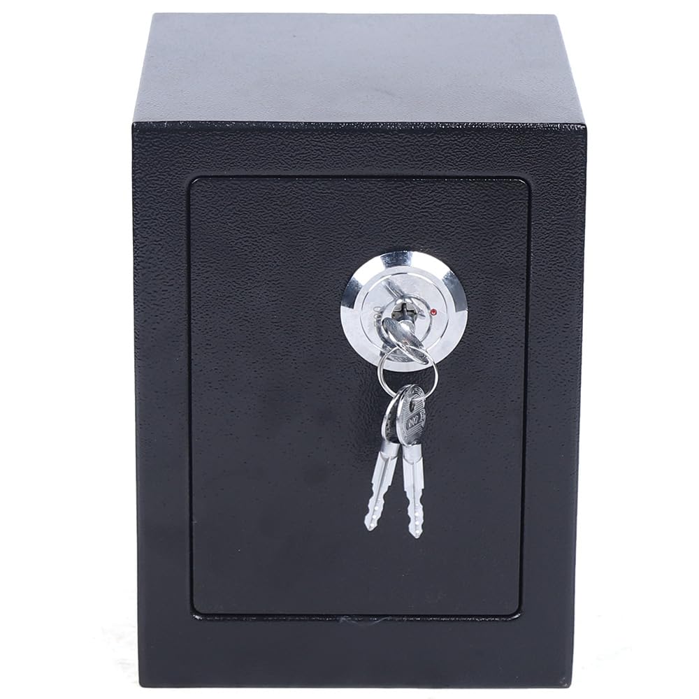 Sejf ścienny ze stali z zamkiem na klucz, sejf meblowy, podwójny trzpień ryglujący 17 x 23 x 17 cm