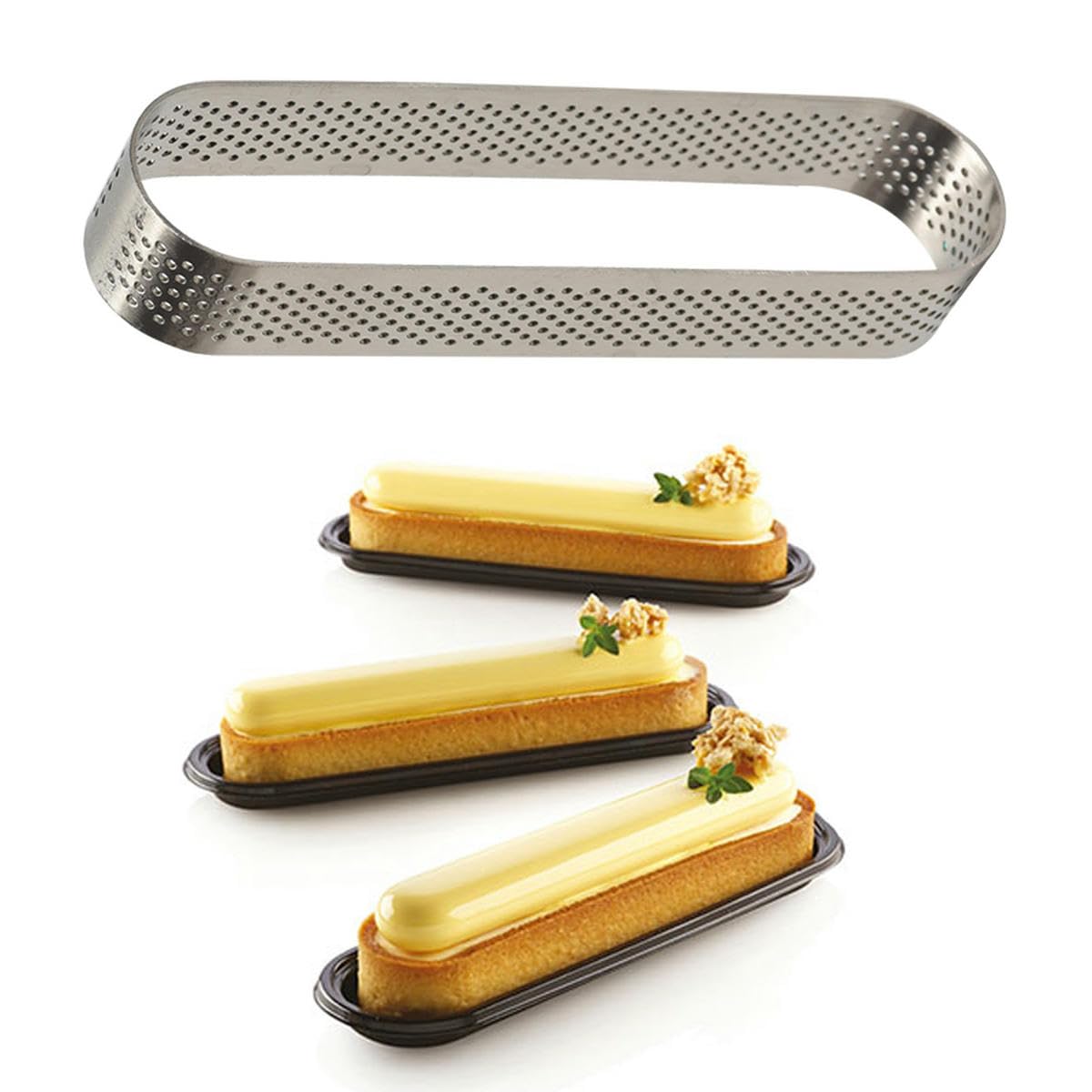 Set di accessori da forno Stampo per torta per uso alimentare Anello per crostata Vassoio in cartone per torta Teglia per dessert Strumenti per pasticceria-SH010524-Oro XL