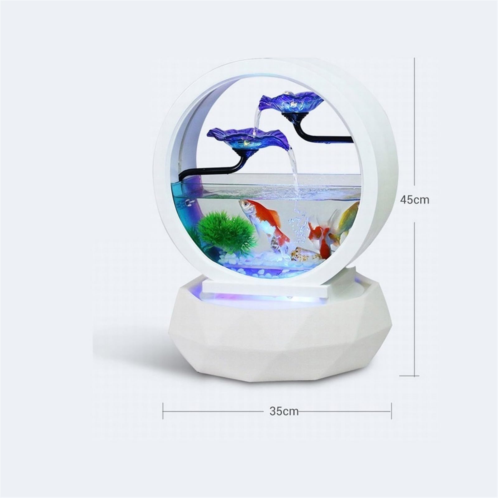 Glas Fischschale 20x20x12cm - Transparentes Aquarium Dekoration