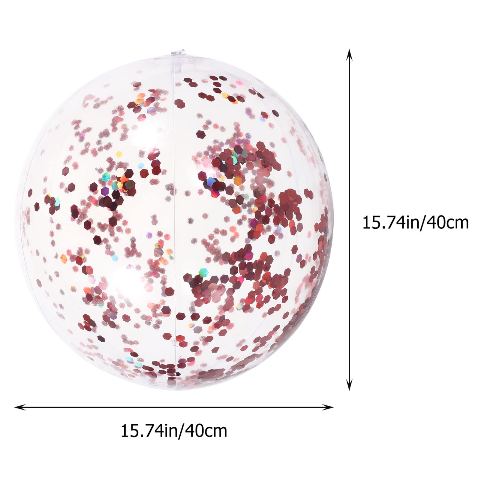 BESPORTBLE 4Pcs Glitter Inflatable Beach Ball Summer Pool Party Favor for Beach Garden and Birthday Celebrations