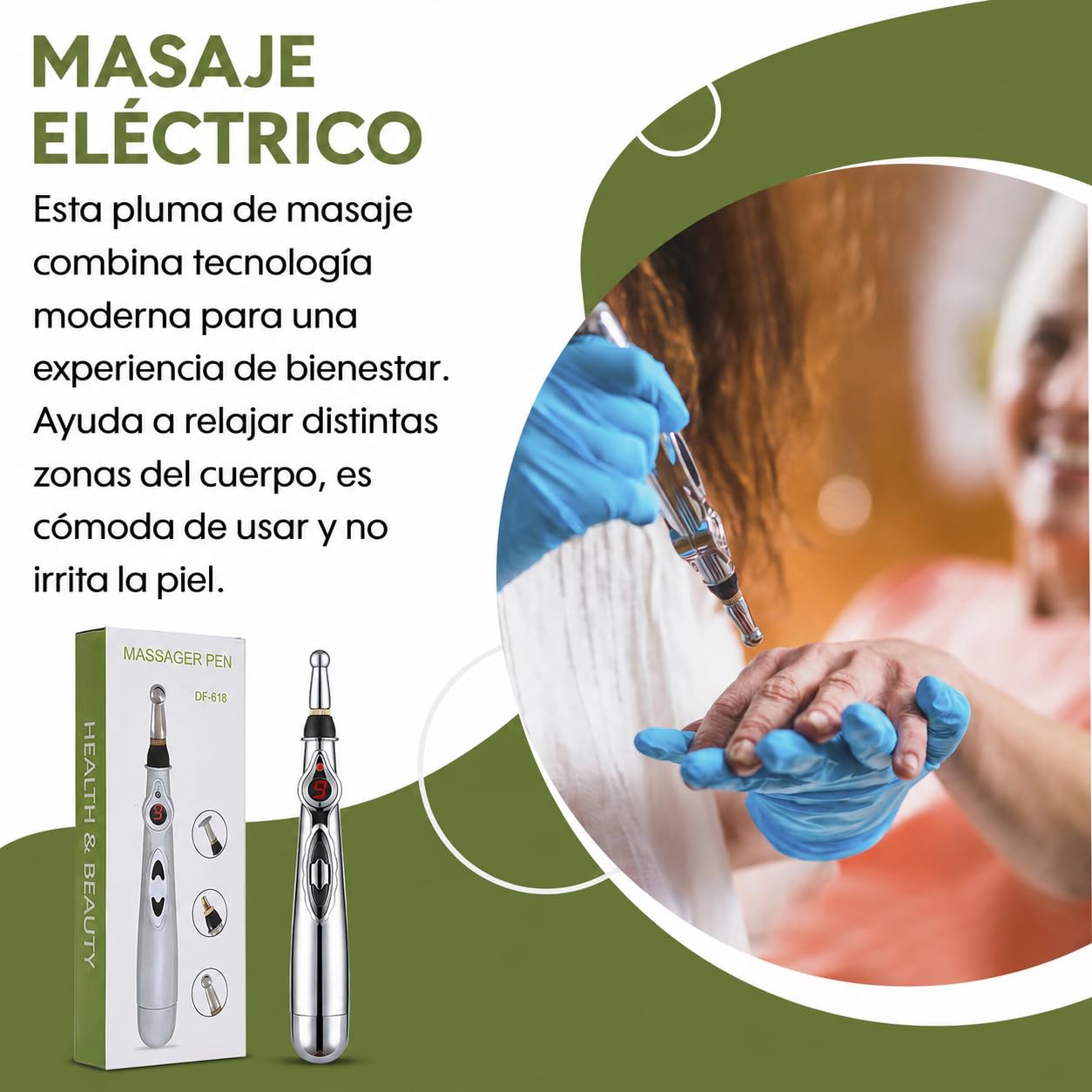 Pointer de Fisioterapia y Pluma de Acupuntura Eléctrica - Inyector de Acupuntura AcuPen, Masaje Pen para Acupuntura