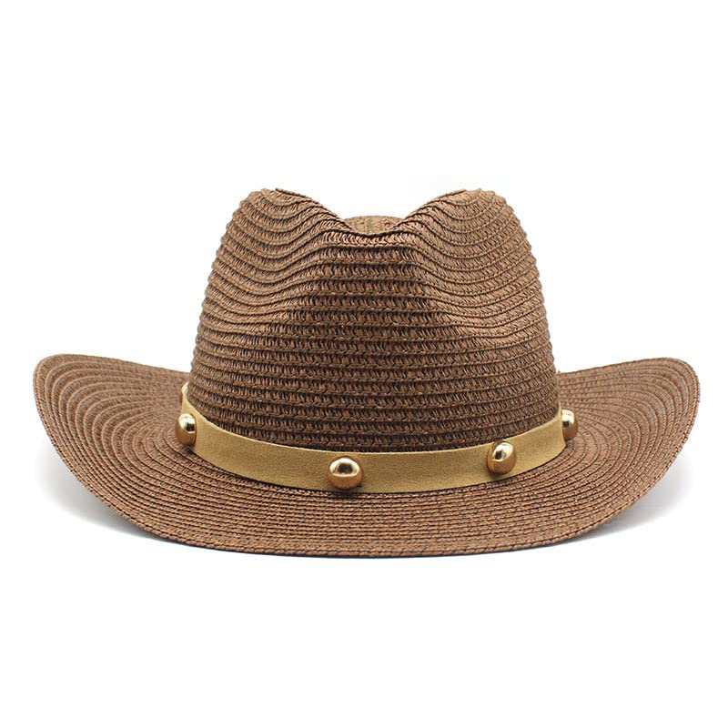 Chapeau western cowboy en paille TAHALI RZL couleur coffee pour homme et femme