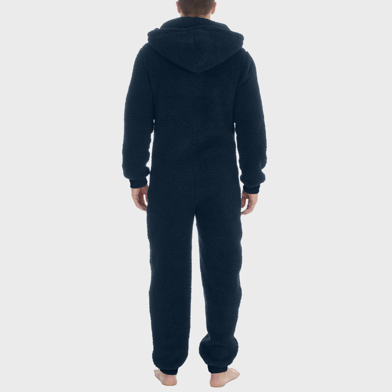Grenouillère pour Homme Pyjama Polaire Pyjama en Flanelle à Capuche Pyjama Une pièce en Polaire Onesie en Peluche Comfortable Homme Polaire Rompe Sleepwear Ample