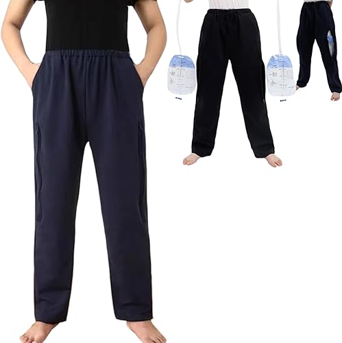 Pantalones de bolsa de orina,Ropa interior Bolsa de orina Pantalones para ancianos,Bolsa de drenaje de orina Pantalones de cirugías abdominales