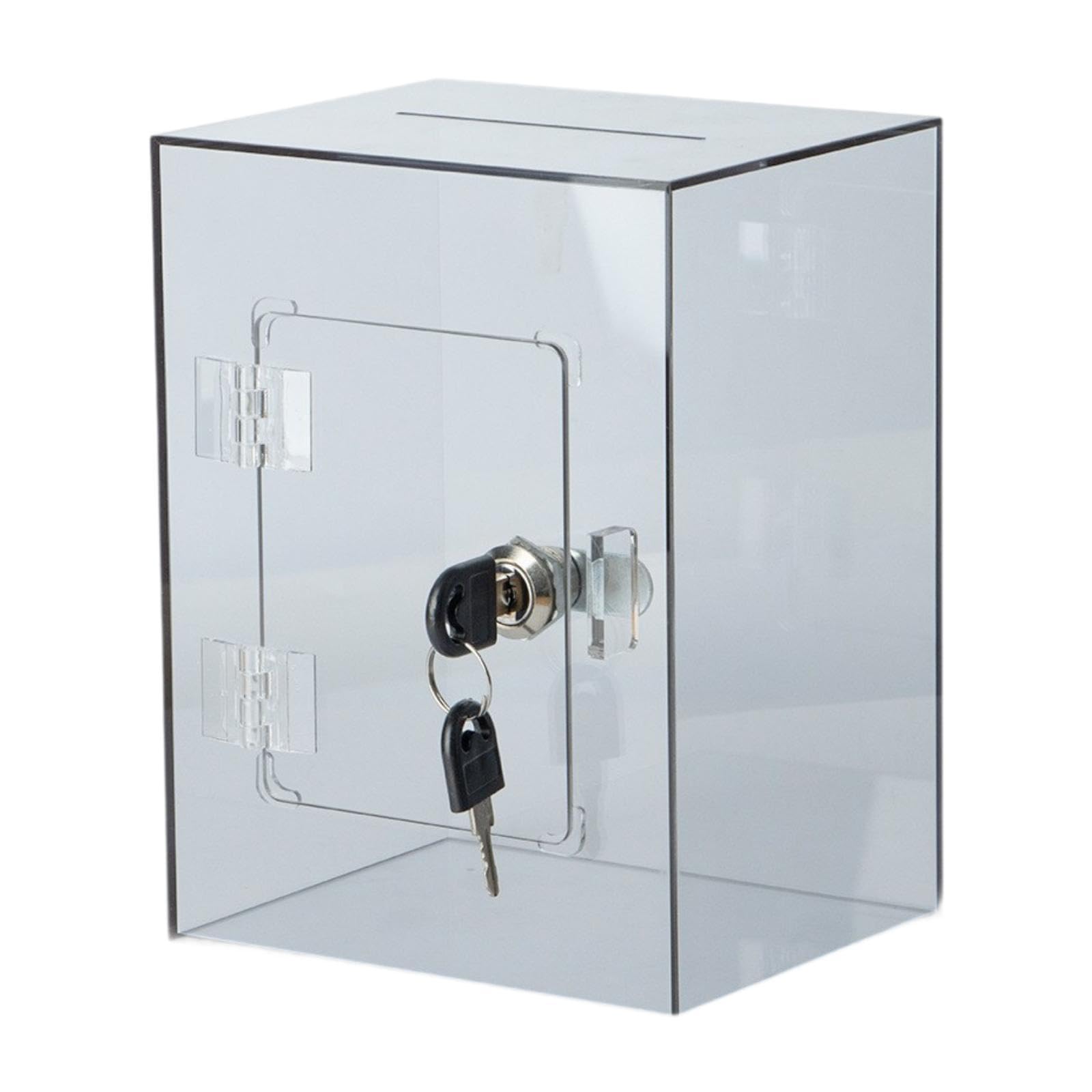 Acrylic Money Saving Box Locking Transparent Savings Jar for Kids Teens Dorm Grey-image-49