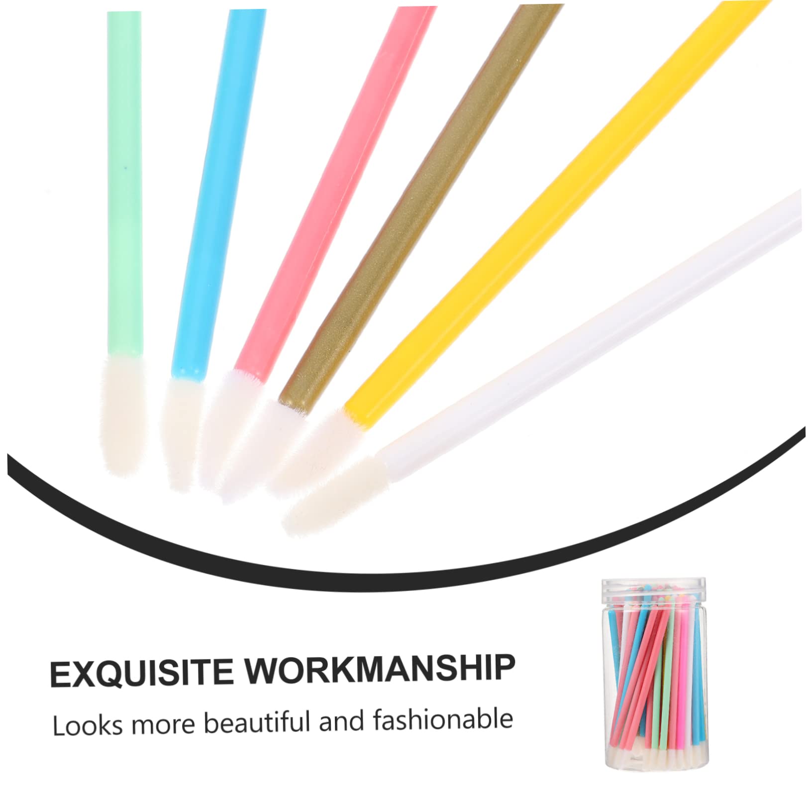 WOFASHPURET 100Pcs Disposable Lipstick Brush Applicators Versatile Makeup Tool for Lip Application and Expert Lip Lines Makeup Lovers and Beginners
