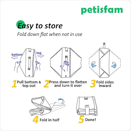 Miniatura 9 de Caja de arena de viaje portátil para una fácil conducción con gatitos y gatos. Ligera, resistente, a prueba de fugas, plegable (grande, verde)