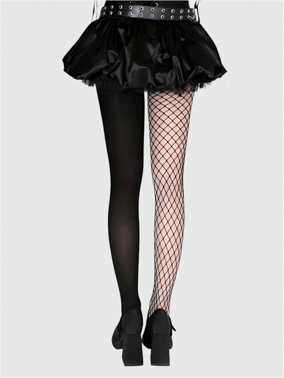 SweatyRocks Women's Mesh Fishnet Tights High Waist Pantyhose Goth Party Tights Stockings - Image 2