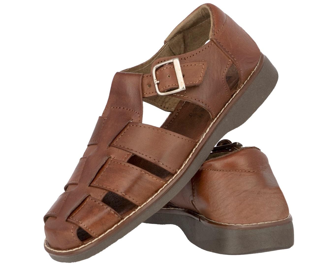 Cowboy Professional Mens 340 Chedron Authentic Mexican Huaraches Real Leather Sandals Closed Toe