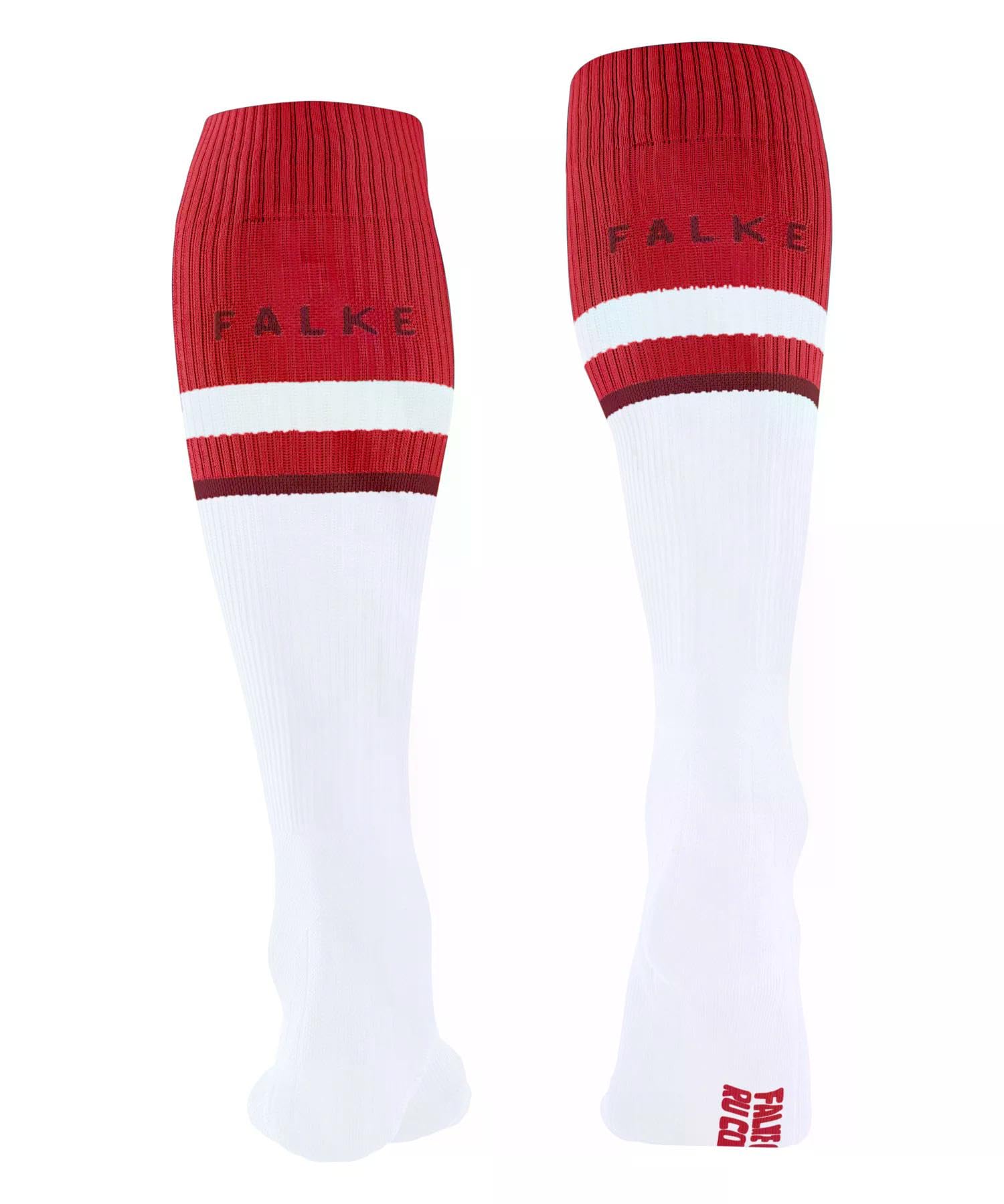 FALKE Mężczyźni Skarpety do biegania RU Compression Energy M Kh materiał funkcyjny kompresyjne 1 Para, Biały White 2008 - Obwód łydki W2, 39-42 W2