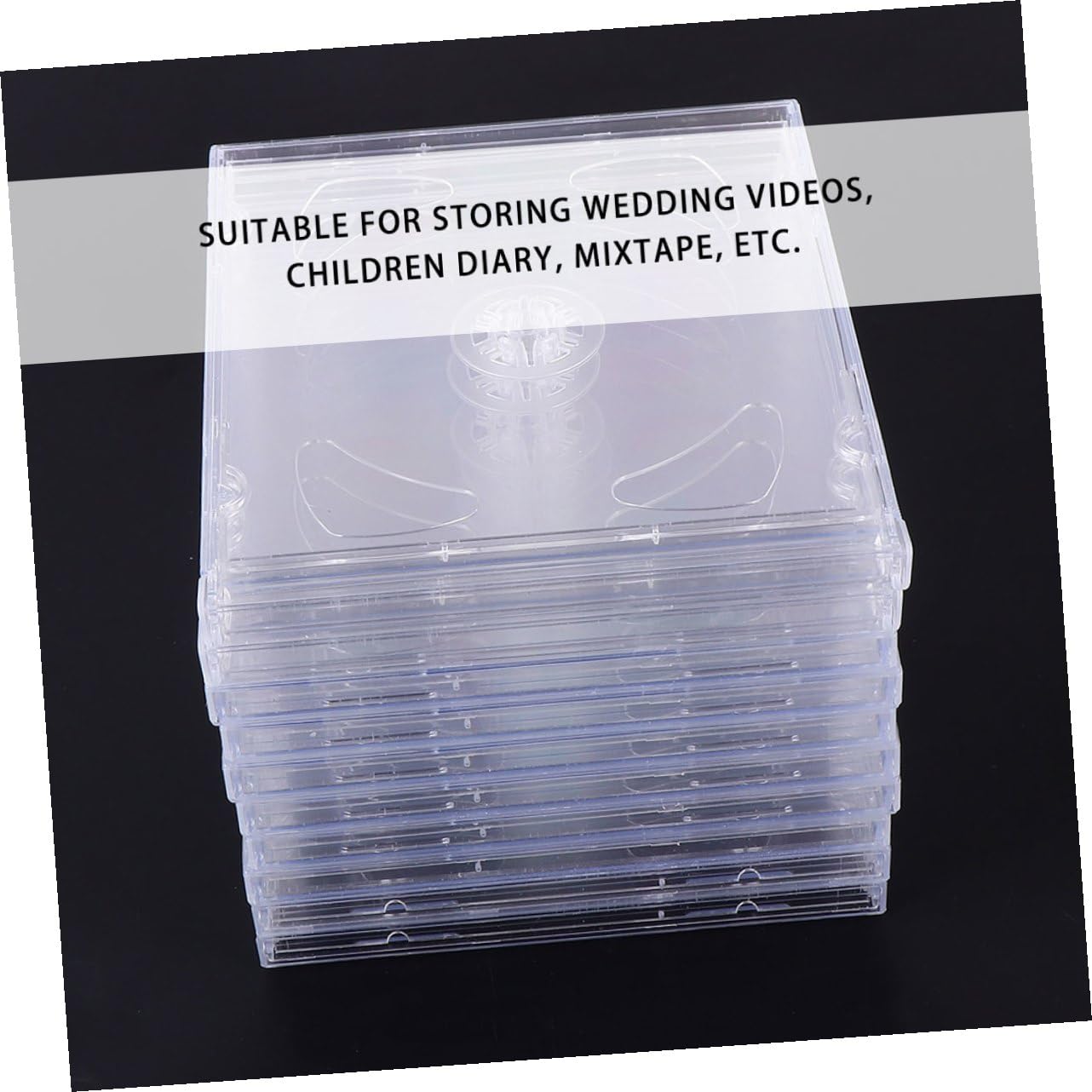 Cabilock 25stücke Transparente Cd-hüllen Als DVD-verpackung Schlankes Design Für Medien-aufbewahrung Für Zuhause Und Unterwegs Transparent