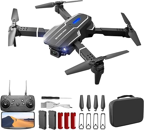 ZnLyrion Mini dron con cámara dual 1080P HD para principiantes aficionados, FPV, duración de batería extendida, modos de vuelo versátiles, diseño