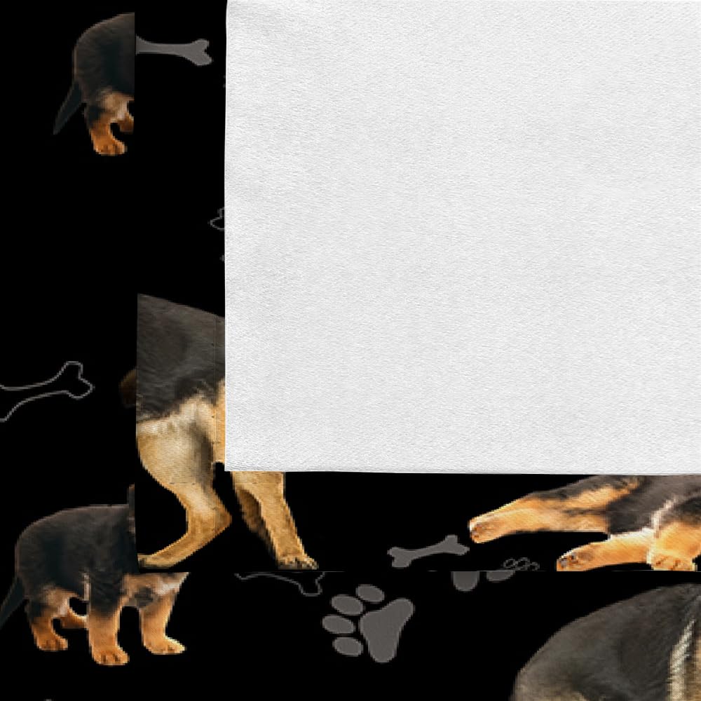 HABEAT 3D Deutscher Schäferhund Vorhänge Tiere Hunde Kindervorhänge Vorhang mit ösen 2er Set Gardinen Blickdicht Verdunkelungs für Kinderzimmer Schlafzimmer Wohnzimmer B 150 X H 166 cm（Motiv 4-3）