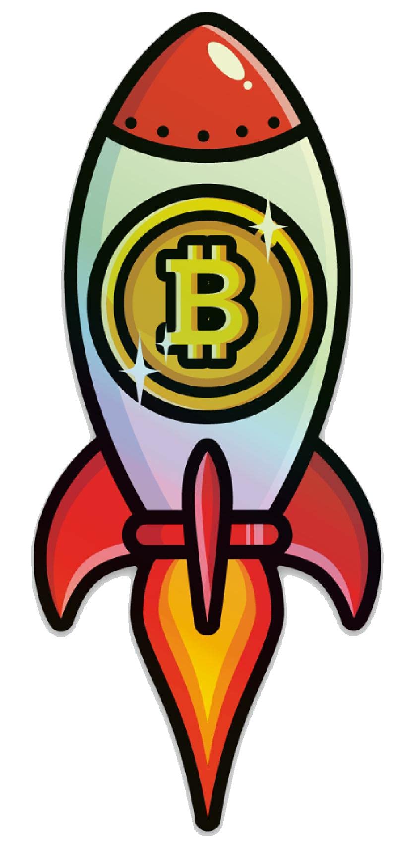 Amazon.com: Rocket Holographic Bitcoin to The Moon Unique Sticker  Cryptocurrency Decal Humor Funny Peel and Stick : Electronics