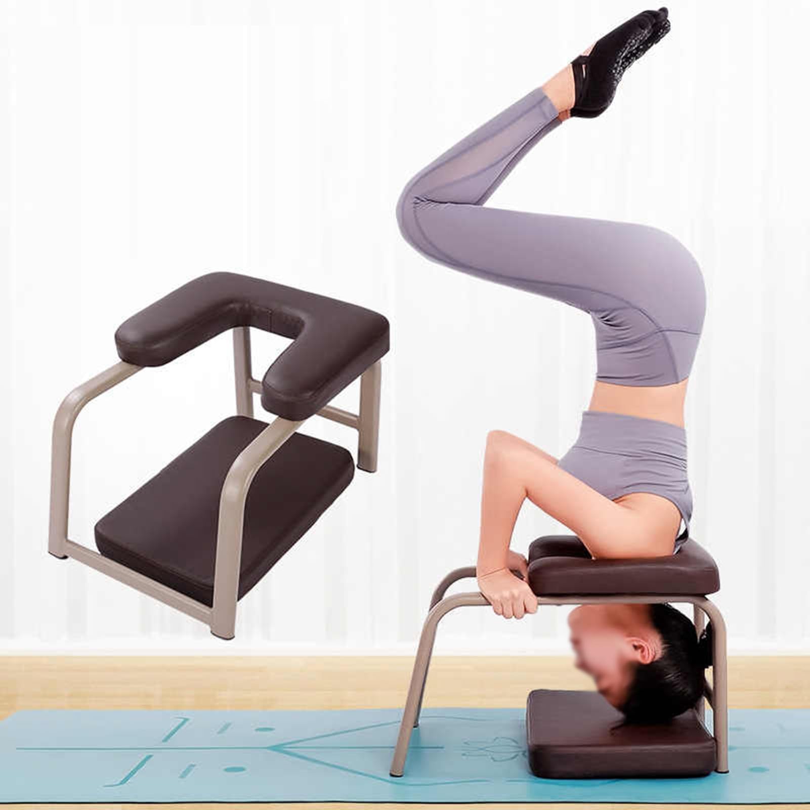 Sedia For Inversione Yoga, Sgabello A Forma Di U, Panca For Yoga, Supporto For Spalle Sicuro E Strumento For Verticale, Capacità 150 Kg, For Uffici Con Balconi