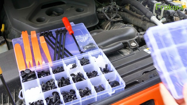 Image of Frokom 36 Most Popular Sizes Nylon Bumper Fender Rivets,820pcs Car Push Retainer Clips Fasteners Cars Body Kits,Fasteners Remover for Ford GM Toyota Honda Chrysler BMW Benz Nissan Subaru Audi