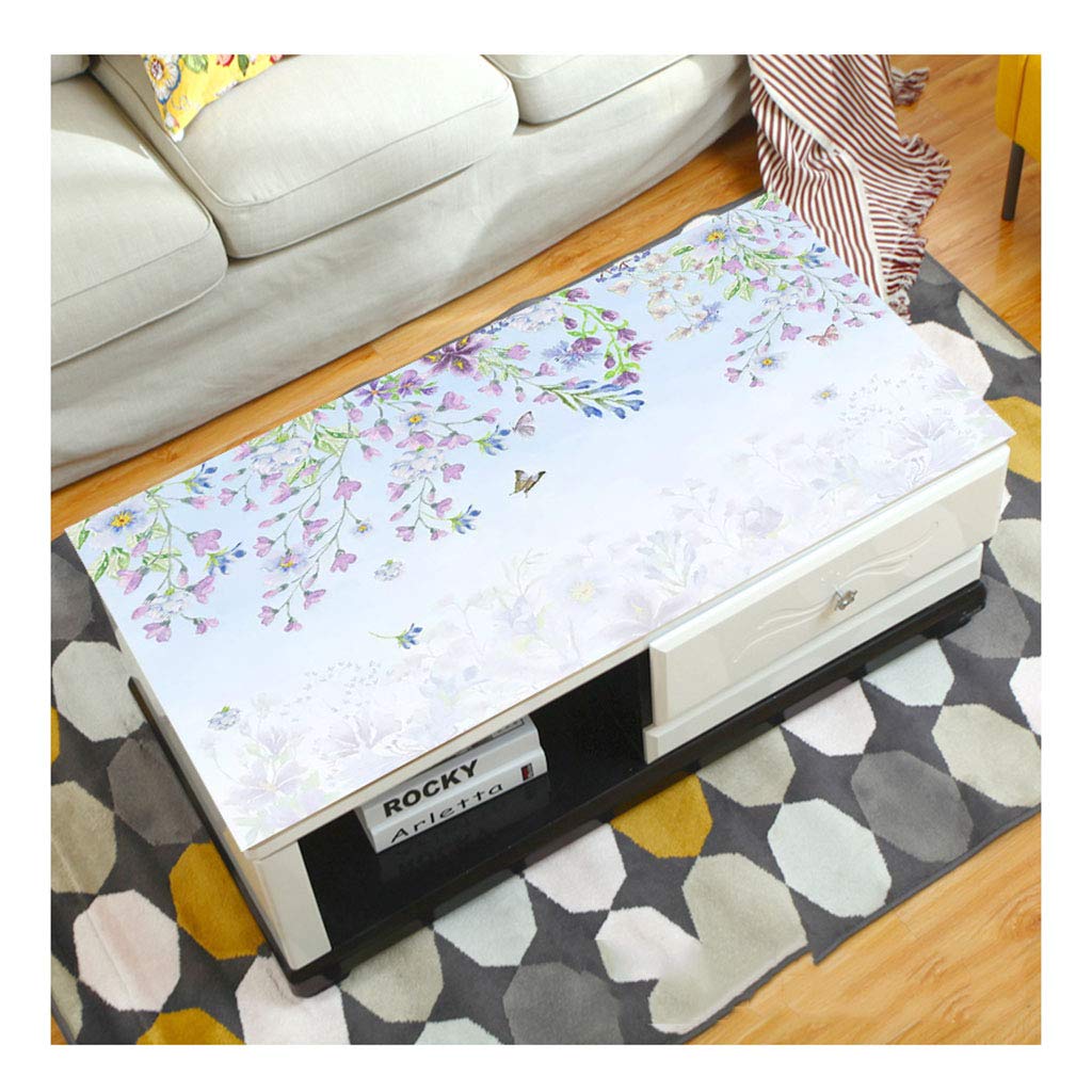 PVC Rectangular Oil-proof Overflow Restaurant Kitchen PVC Tablecloth (Color : F Size : 70 * 120cm)