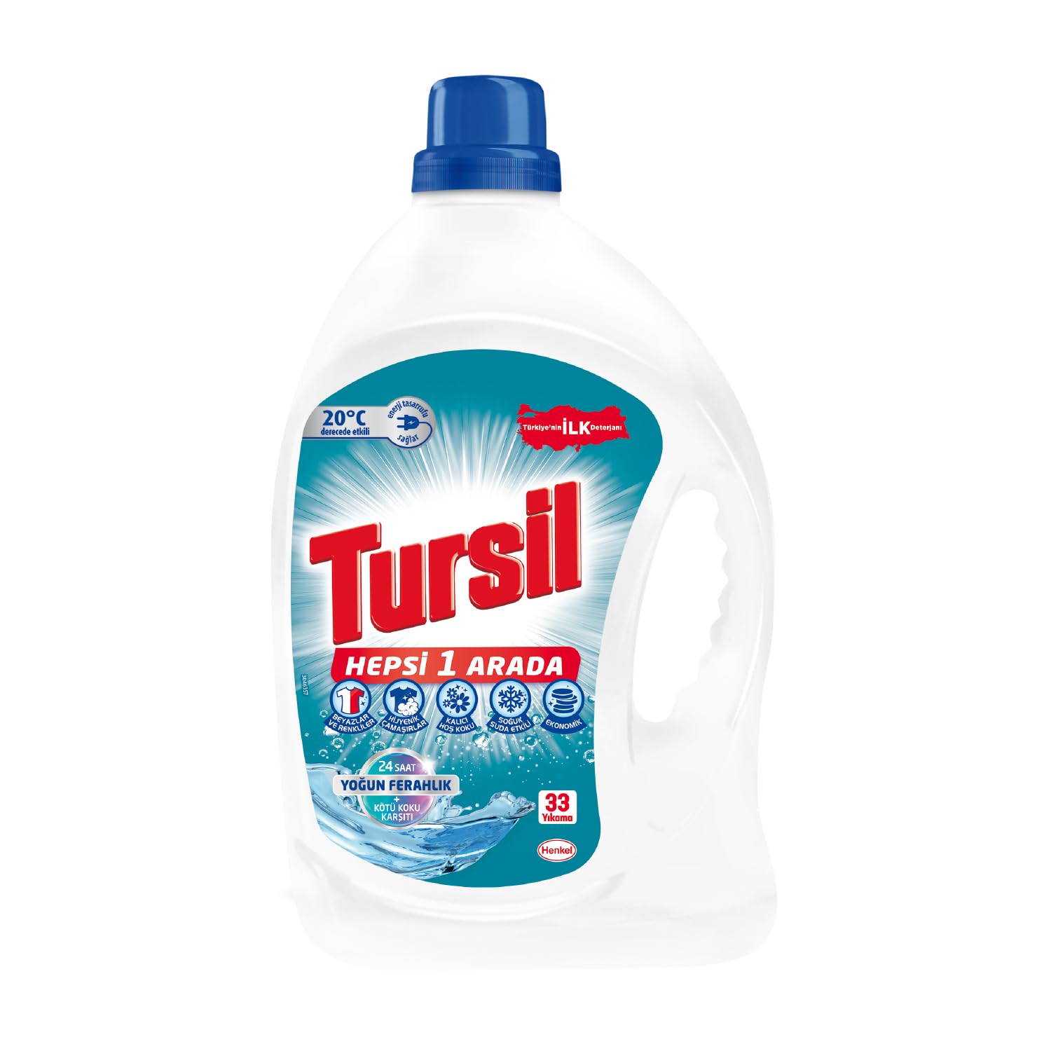 Tursil Yoğun Ferahlık Sıvı Çamaşır Deterjanı 33 Yıkama 2145 ml