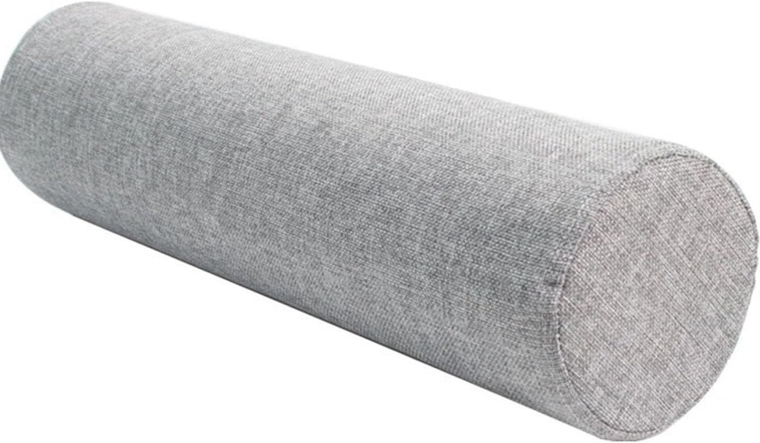Cylindrique Coussin 40/50/60/70/90cm Oreiller Cervical Multifonctionnels Rouleau d'oreiller de Traversin Amovible Lavable pour Soutien tête, Cou, lombaires(C,20x60cm/8x24in)