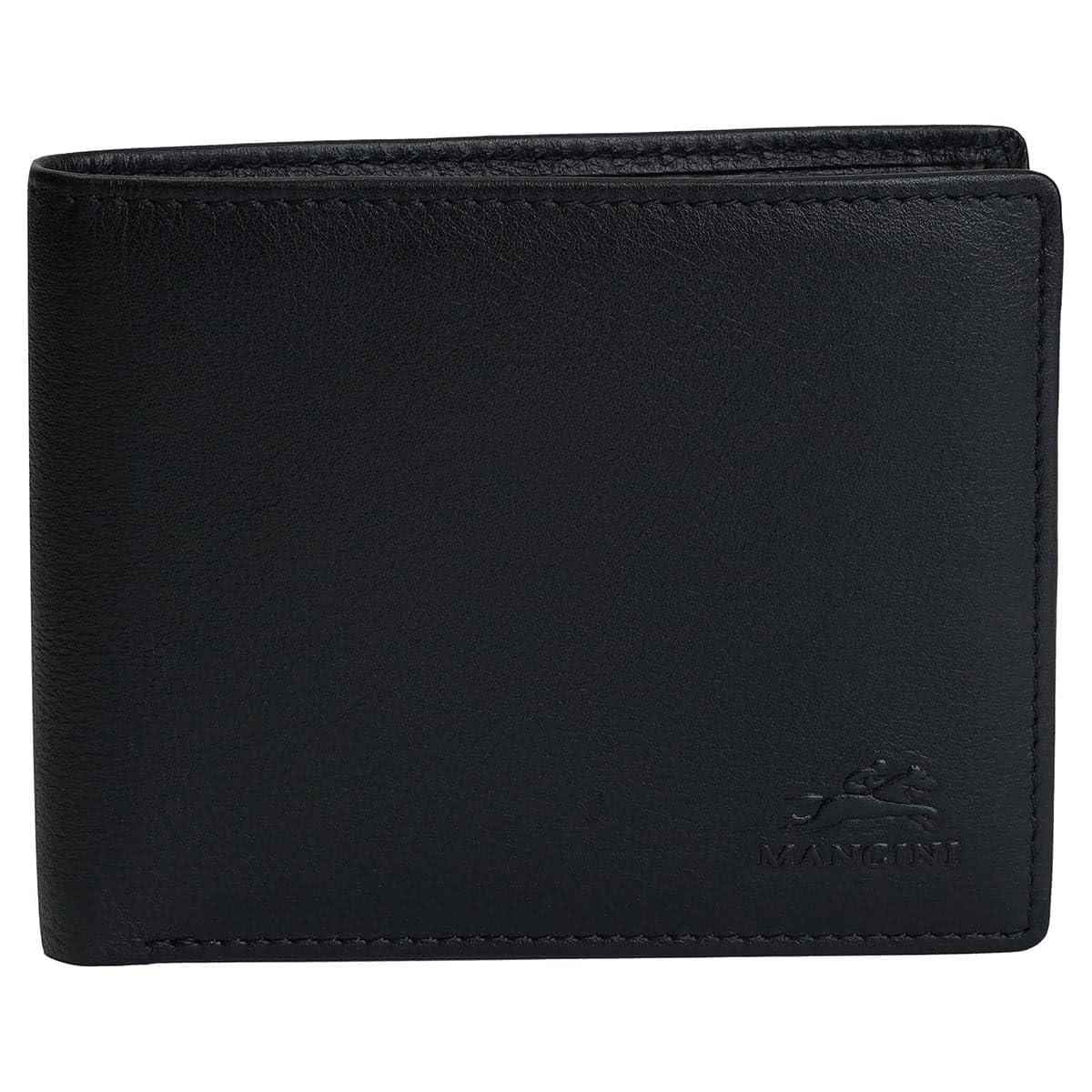 Mancini Sonoma Black RFID Secure Left Wing Wallet, Black, 6800154-BK