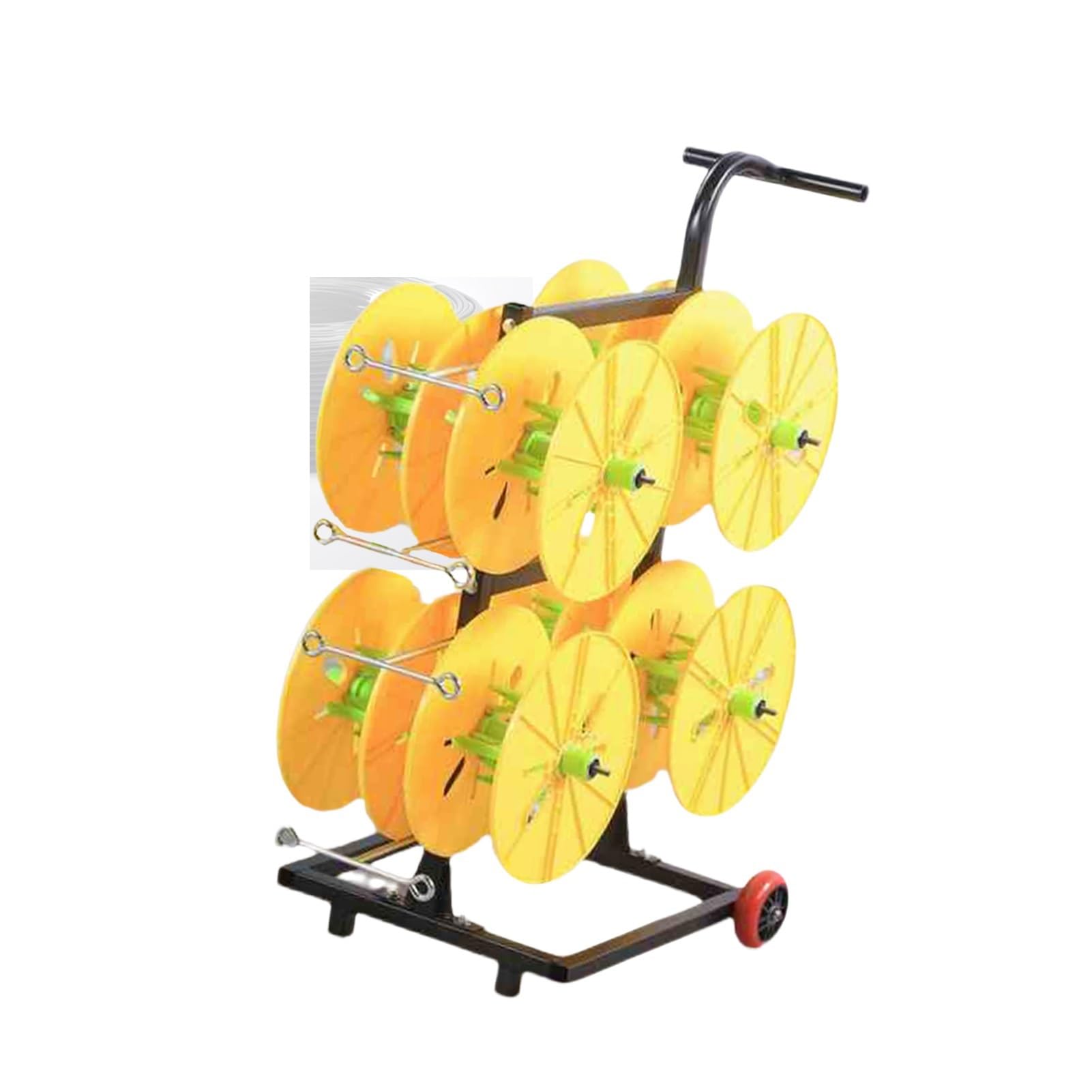 WDSOPK Wire Spool Rack, Transportable Dispenser,Heavy Duty Cart With Wheels,4/6/8 Rods for Ribbon Filament Storage (8 Rods Wire)