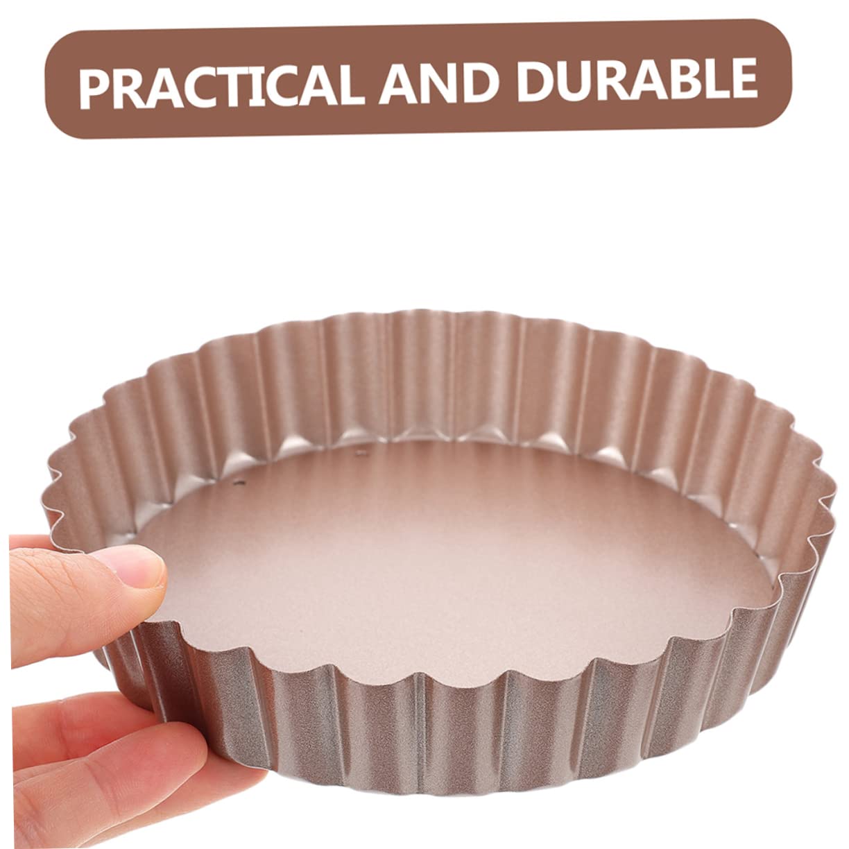 COLLBATH 2pcs Tart Pans with Removable Bottom Non Stick for Baking Quiches Tarts and Cakes Easy to Clean Dishwasher Design