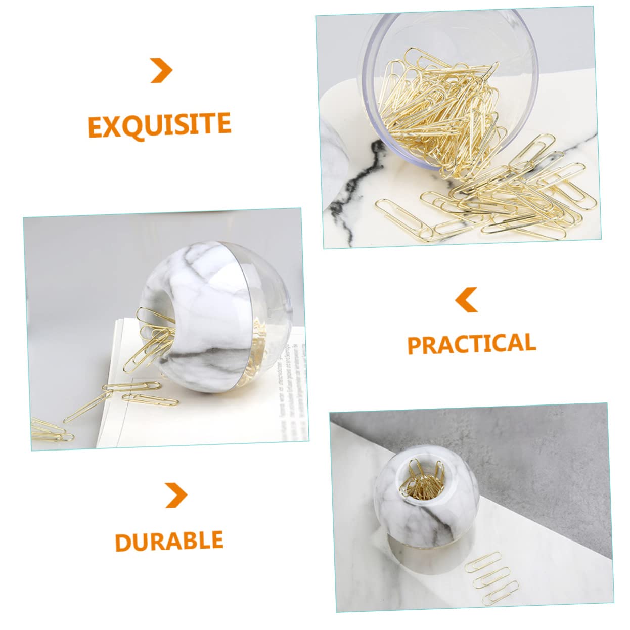5 Set Graffetta Per Fogli Graffette Da Ufficio Asse Cartelline Portadocumenti Faldoni Portadocumenti Bollette Graffetta Fermagli Per Banconote D'oro Metallo Golden 100 Pezzi * 5 NUOBESTY
