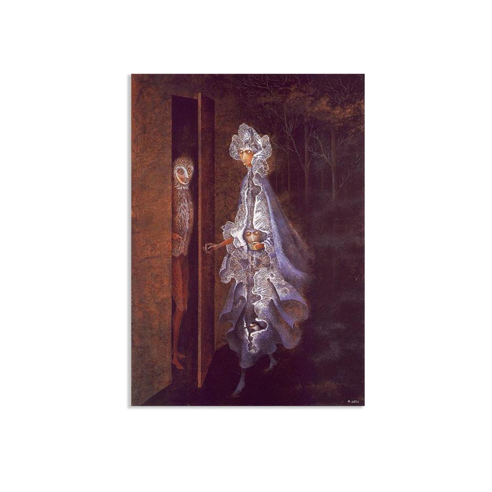 MYCGGDGH Remedios Varo Canvas Wall Art Reproductions of Famous Paintings The Gathering Surrealism Famous Art Poster Wall Decor for Living Room Bedroom Home Decor 55x40cm(22x16in) poster