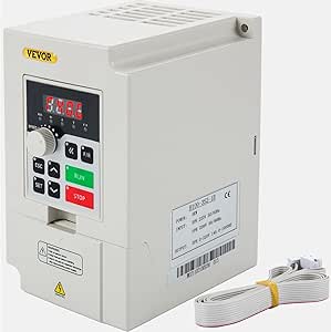 VEVOR VFD 3KW 220V 4HP, 1 or 3 Phase Input, 3 Phase Output Variable Frequency Drive, AC 14A 0~1000HZ CNC Motor Inverter Converter for Motor Speed (RS485)