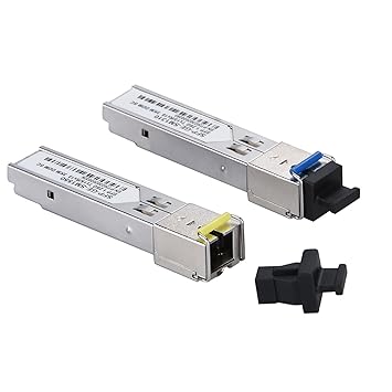1 Pair 3KM SC Connector SFP Module, 1.25G Single-Mode Fiber SC Simplex Connector 1000BASE BiDi 1310nm/1550nm 3km SFP Transceiver Module