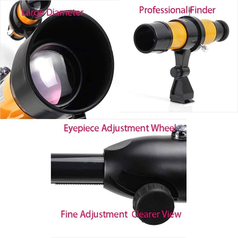 Telescopio astronómico Refractor Espacial con trípode súper liviano, telescopios monoculares, telescopio Espacial monocular al Aire Libre para Principiantes y niños