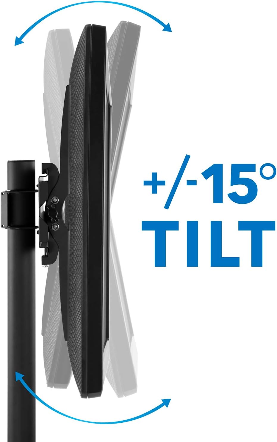 Mount-It! Adjustable Mobile TV Cart, Wheeled Flat Screen Television Stand with Shelf, VESA Compatible TV Mount Bracket Fits Displays 23 to 55 Inches, 55 Lbs Weight Capacity : Office Products