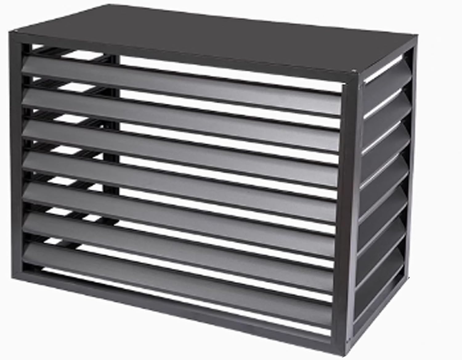 Air Conditioner Covers for Outside Fence, Privacy Fence Screen, Patio Screen Privacy, Fence Privacy Screen Aluminum Alloy for Patio, Backyard(Gray,110X80X60CM_Panel TOP)