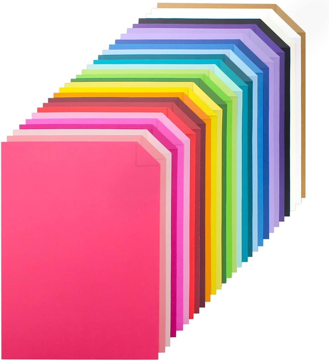 60 hojas de cartulina de colores, 28 colores surtidos, tamaño A4 de 250 g/m², papel de cartulina impreso a doble cara, cartulina gruesa de primera calidad para hacer tarjetas, manualidades, álbumes de recortes, decoraciones de fiestas