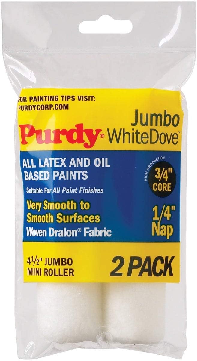 Purdy WhiteDove Jumbo Mini Roller Cover, 4-1/2 in. x 1/4 in., 2 count
